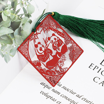 Chinese style metal creative paint auspicious koi bookmark series Paper-cut bookmark Peking Opera Facebook Ancient style classical beauty window grille holiday gift