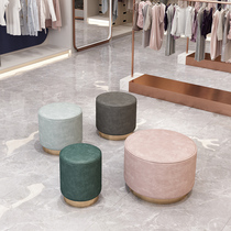 Light luxury shoe stool clothing shop with low stool technology cloth fabric modern fashion Net Red simple creative small stool
