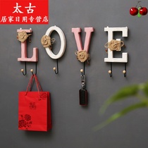 Hanging key holder Wall punch-free creative cute clothes hook behind the door Wall wall decoration Wall hanging clothes-free