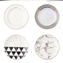 6 inch small plate home spit garbage light luxury gold edge beautiful ceramic tableware Japanese bone plate