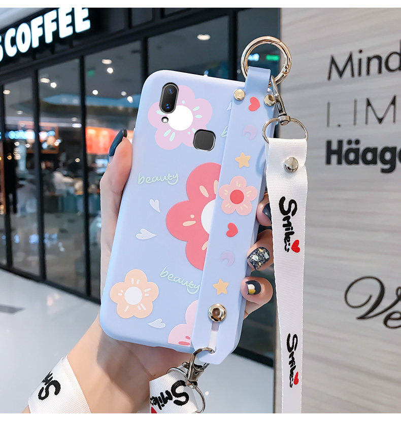 工厂店批发代发vivou1手机壳vlvoy93后时尚腕带斜跨挂脖可背带式v