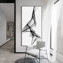 Modern simple porch decorative painting black and white lines abstract hanging painting minimalist corridor aisle aisle painting Nordic living room painting