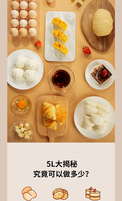 Máy đánh trứng để bàn điện gia dụng nướng bánh nhỏ đa chức năng Máy trộn kem đánh kem và máy đầu bếp mì - Máy trộn điện