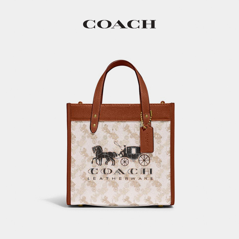 COACH/蔻驰女士马车图案印花FIELD22号托特马车包-Taobao