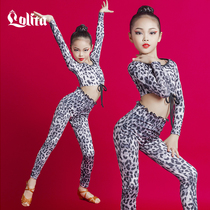 Lolita Spring Summer's new Latin dance suit black and white BAO WEN trousers Girls practice kit costume performance costume