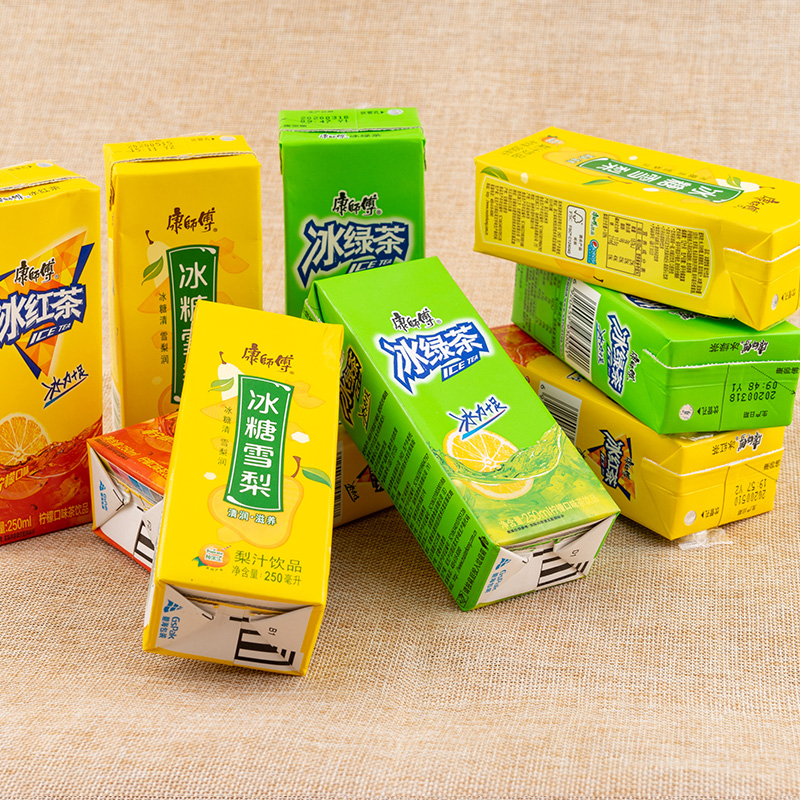 康师傅冰绿茶纸盒250ml*24盒装柠檬口味茶饮料夏季解暑水饮料饮品