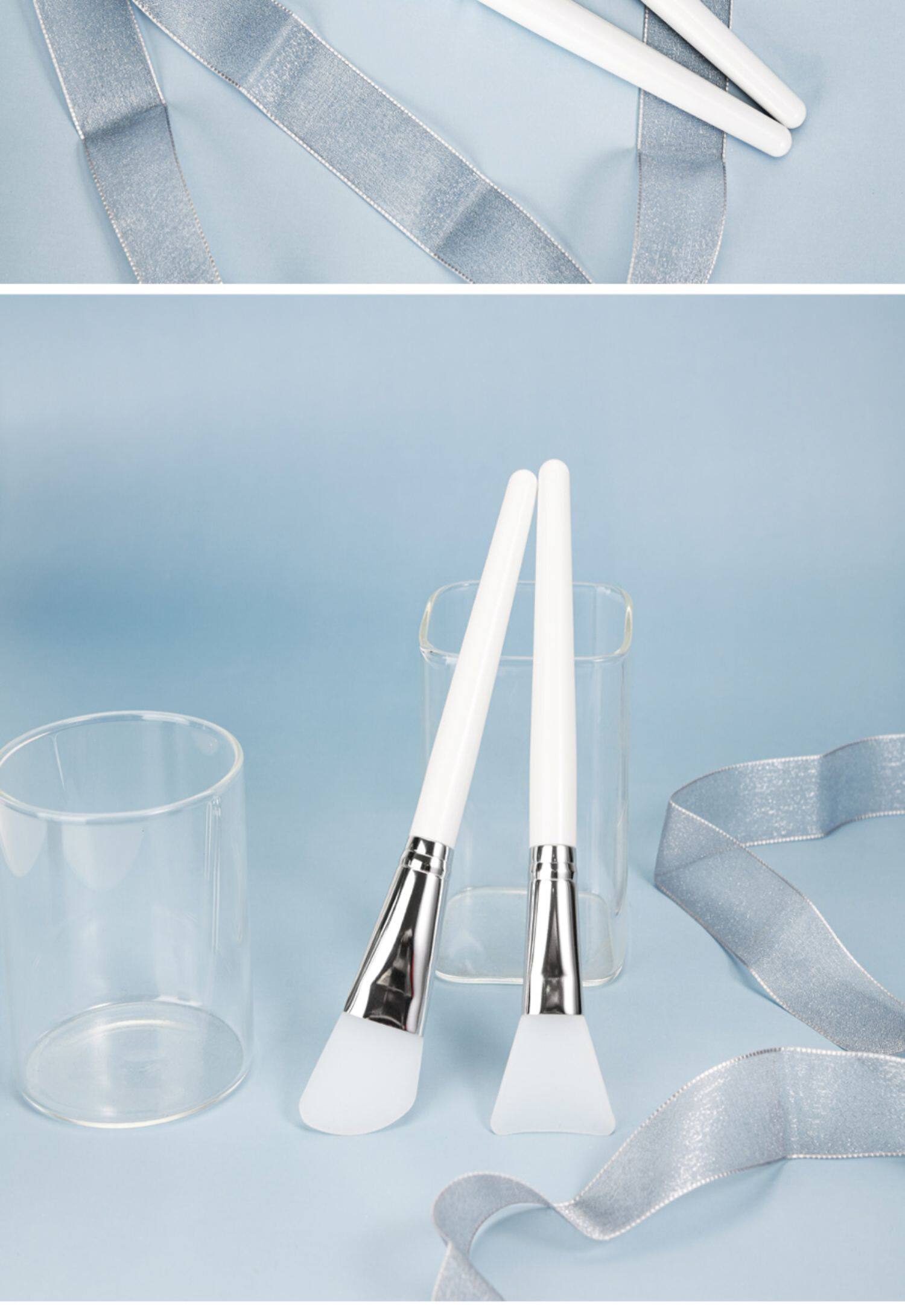 软毛面膜刷硅胶调面膜碗刷子脸部清洁美容院专用泥膜刷涂抹式工具