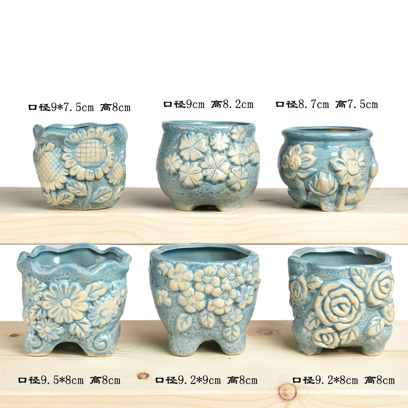 Northern wind flower pot large ceramic creative contracted sitting room more than other meat color potted flower pot