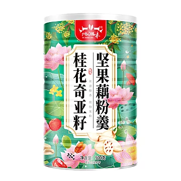 地湘味桂花味藕粉500G/罐枸杞坚果代餐[15元优惠券]-寻折猪