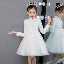 Girl dress autumn childrens dress womens skirt new foreign style high-end dress