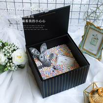 Large gift box ins Wind Net red creative birthday gift packaging empty box oversized high-end Boys gift box