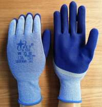 Xingyu A398 stretch star gloves blue yarn blue glue sub-finger non-slip full 120 pairs discount 240 pairs per large box