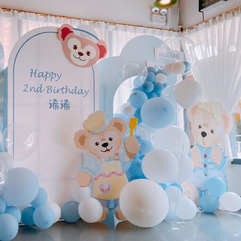 Dafibears Themed 100 Weather Ball Kt Cricket Background Wall Baby One Year Birthday Decoration Scene Hundred Day Banquet Arrangement-Taobao