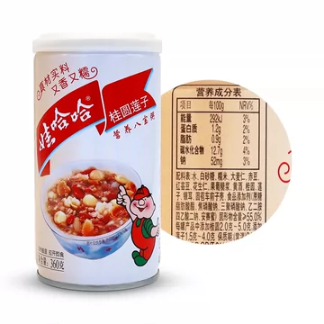 【旗舰店】娃哈哈桂圆莲子八宝粥360g*12罐[1元优惠券]-寻折猪