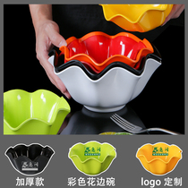 10 rotating hot pot restaurant tableware turning bowl melamine bowl rotating small hot pot string vegetable bowl lace Bowl