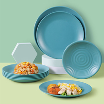 Melamine Nordic tableware restaurant commercial plastic western steak plate covered with rice fried rice round plate buffet plate