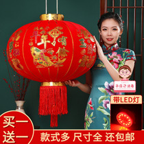 2021 New Year Red Gate Lantern Outdoor Waterproof Flocking Lantern Large Chinese Style Lantern Chandelier