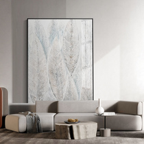 Modern simple living room decorative painting niche sofa background wall light luxury hanging painting porch plain simple texture mural vertical version