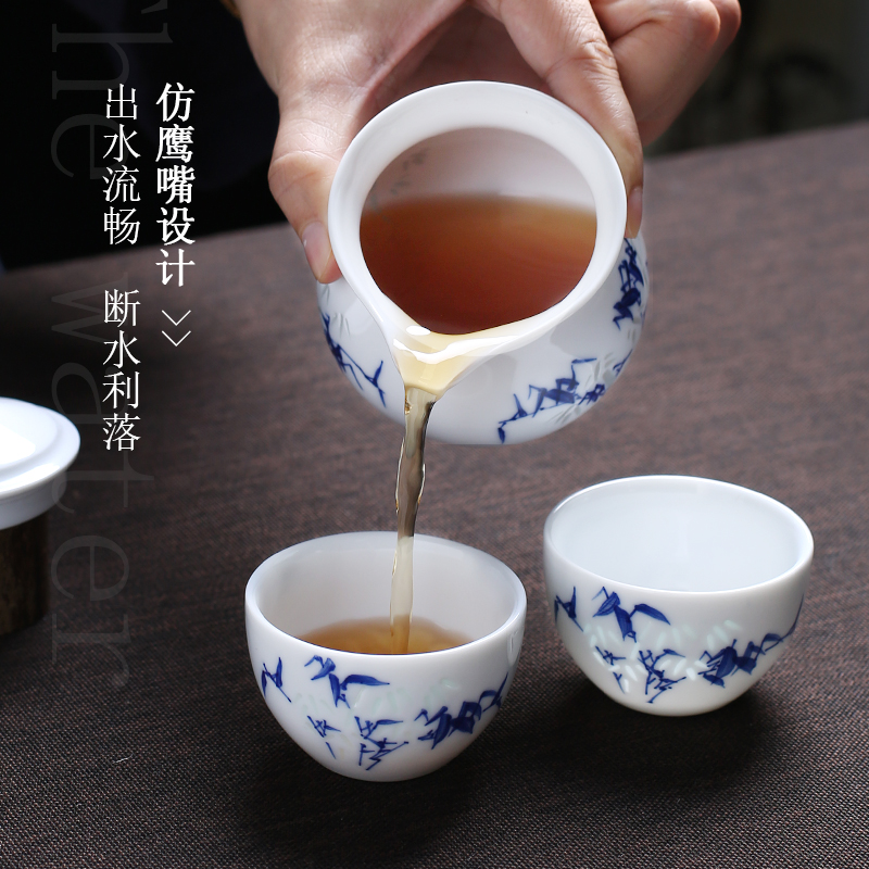 Jingdezhen up the fire which fair hand - made porcelain and exquisite porcelain cup single Chinese ceramic device and a cup of tea