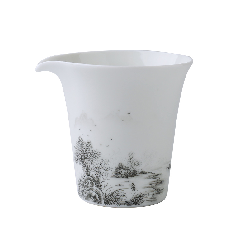 Jingdezhen up the fire which hand - made scenery just a cup of tea in tea ware ceramic household single sea tea accessories