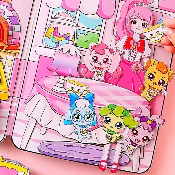 Wonderful and cute magnetic quiet book new girl toy princess magnetic dressing sticker Children's Day gift
Wonderful and cute magnetic quiet book new girl toy princess magnetic dressing sticker Children's Day gift