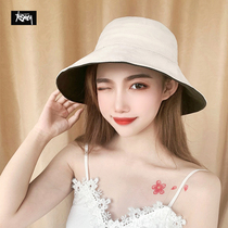 The second generation uvcut sunscreen hat White fishermans hat female Tide brand face small sunshade Korean version of Joker Japanese ins Wind