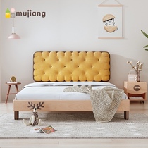 Biscuit bed carpenter life solid wood childrens bed Princess bed girl cartoon boy creative soft bag Simple single bed