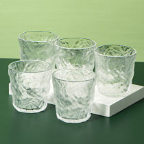 Nordic Ins Brief Glacier Glass Cup Home Crystal Hammer Textured Whisky Wine Cup Teacup Juice Coffee Cup