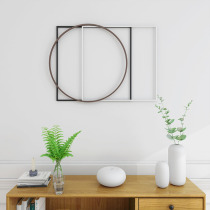 Creative wall decoration light luxury geometric metal wall decoration background wall living room dining room wall porch model room design