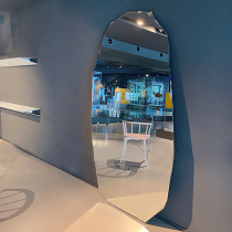 Nordic irregular full-length mirror special-shaped wall-mounted dressing mirror home bedroom fitting mirror clothing store floor mirror
