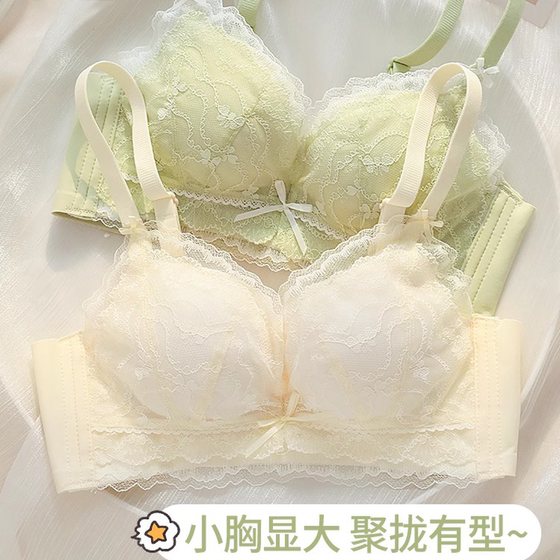 Lace underwear women's small breasts gathered together to show large without steel ring support to prevent sagging and sucking breasts pure sexy girl's bra
Lace underwear women's small breasts gathered together to show large without steel ring support to prevent sagging and sucking breasts pure sexy girl's bra