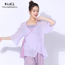 Classical dance body rhyme gauze clothes female costumes dance antique Chinese dance suits tops costumes Fairy Summer