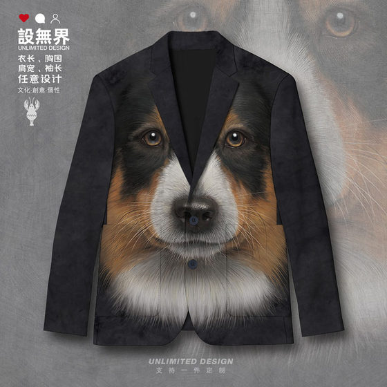 Trendy brand cute puppy animal pattern 3D three-dimensional suit jacket men and women creative suit trend 0018 design without boundaries
Trendy brand cute puppy animal pattern 3D three-dimensional suit jacket men and women creative suit trend 0018 design without boundaries