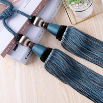 Curtain rope adhesive hook strap a pair of European curtain tie belt accessories light luxury hanging ball double ball decoration high-grade