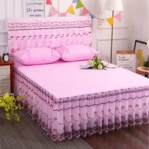 Bed skirt bed cover Three-piece set Princess style bed cover Single lace bed cover Bed sheet sheet Simmons protective cover