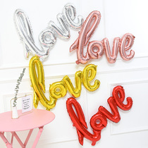 love letters aluminium film aluminium balloon birthday betrothed party net red wedding bride ladys room decoration