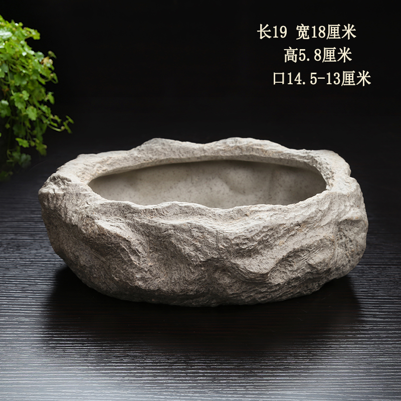 Ceramic refers to flower pot creative rectangular flower office household circular water raise money grass plant large water lily