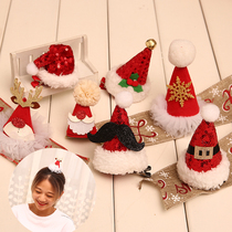 Christmas decorations cartoon Christmas hat hairpin children's kindergarten hairpin sells cute Christmas headdress gift decoration