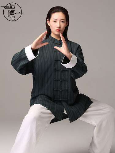 Tai chi clothing kung fu uniforms Taiji costume female spring summer flax Taijiquan training Costume male Taiji costume competition performance Costume