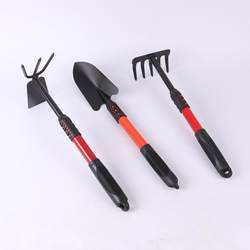 Gardening tools three-piece tool set flower shovel rake hoe gardening planting flower planting vegetable glue garden set