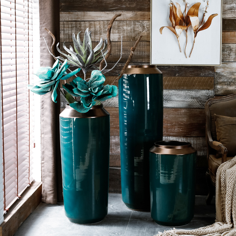 The Big vase furnishing articles furnishing articles sitting room ground European new Chinese vases, flower arranging modern simplicity of jingdezhen ceramics