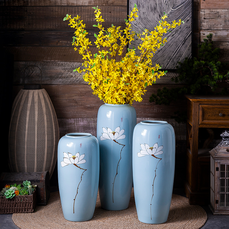 Hand - made vases, large landing suit sitting room porch decorate bottle furnishing articles of Chinese style household ceramics European - style dried flowers