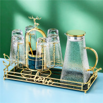 Light luxury glass household set Heat-resistant drinking cup Cold water cold water kettle Water set Living room Nordic tea set