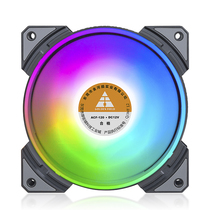 Jinhatian Oculus desktop host computer case fan 12cm double aperture silent cooling RGB color fan