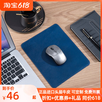 Genuine Leather Mouse Mat Head Layer Cow Leather Oversized Mouse Pad Yellow Cow Leather Oil Wax Leather Customised Countertop Desk Mat Computer Mat