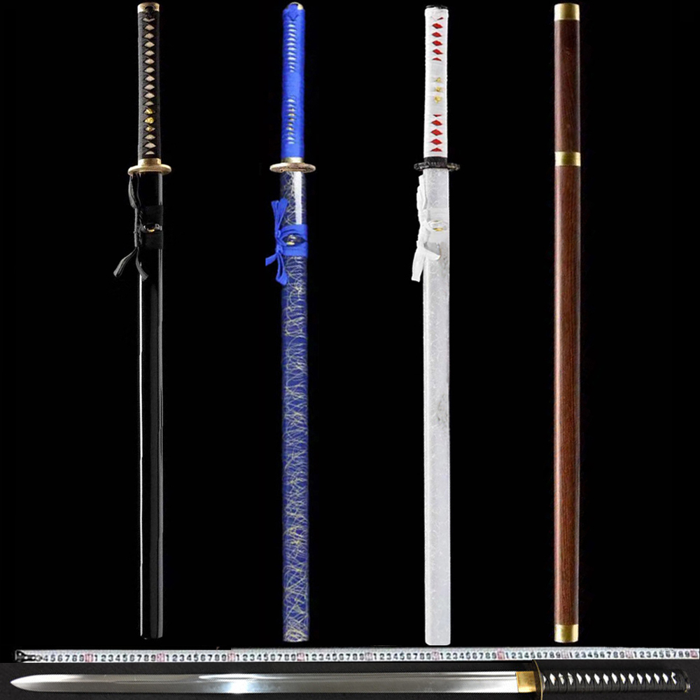 plain fittings tang dao longquan manganese steel long one town curtilage sword samurai sword Japanese single blade knife in the stick is not edged usually