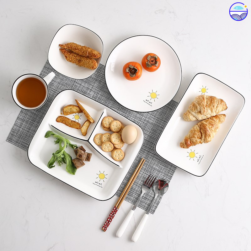 Special diets tableware policy bowls of food space cent eat breakfast tray rectangle household children cartoon plate