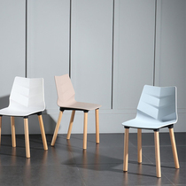 Kai Sa fashion solid wood foot restaurant backrest chair Simple Nordic leisure chair Household fashion dining chair Hotel leisure chair