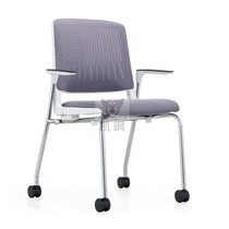 Kai Sa folding staff office chair breathable imported mesh training chair Press chair pulley office staff chair