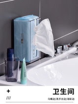 Acrylic Tissue Box Transparent Free Punching wall-mounted Living room Wash Face Towel Kitchen Wall-mounted Hand-drawn Containing box